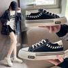Korean Version of Fashion Canvas Shoes Women's 2025 Autumn New Cloth Breathable Little White Women's Shoes Ins Trendy Thick Baseplate Shoes Women