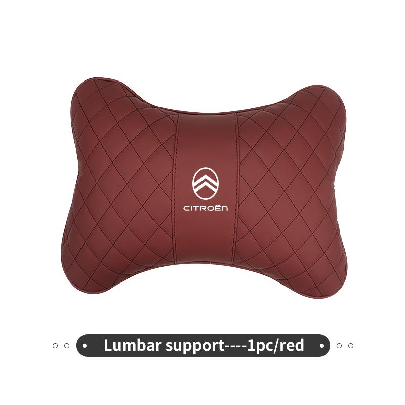 Leather Car Seat Neck Pillow Headrest Support Waist Cushion For Citroen Grand Berlingo Jumper Celysee Xsara Picasso Aircross