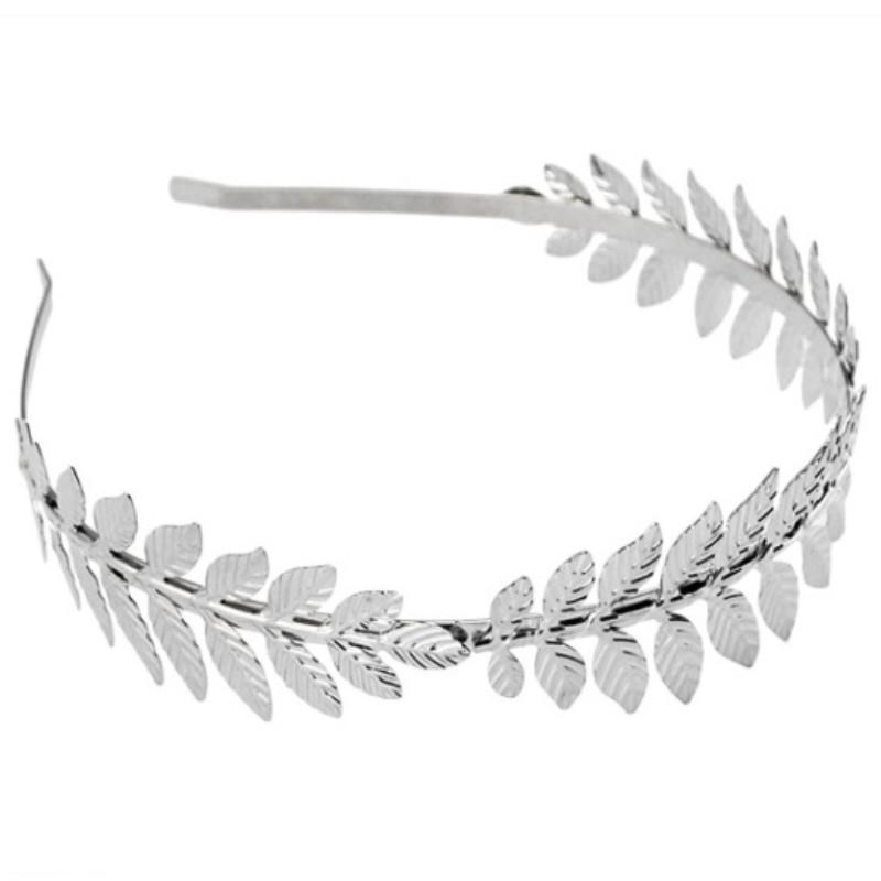 Барочный Золотой Металлический Лист Повязка на Голову Головной Убор Корона Тиары Головной Убор Римская Богиня Греческие Украшения для Волос Аксессуары для Свадьбы