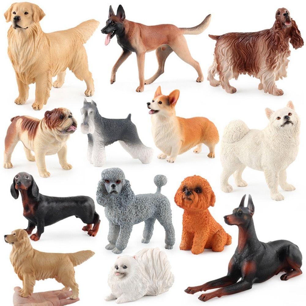 Simulation Dog Figurine Realistic Miniature Animal Model Puppy Pet Fairy Garden Decoration