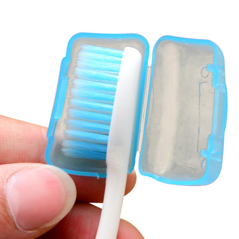 5 шт., портативная дорожная зубная щетка, чехол, защитный колпачок, очиститель щетки для похода и кемпинга