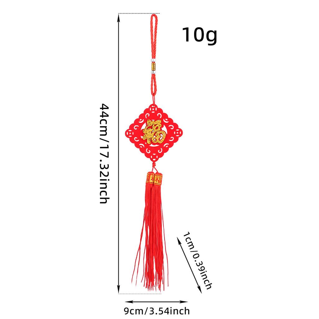 New Year'S Small Pendant Felt Cloth Gold Tassel Chinese Knot Small Lantern Ping An Fu Character Spring Festival Pendant Wedding Room Arrangement