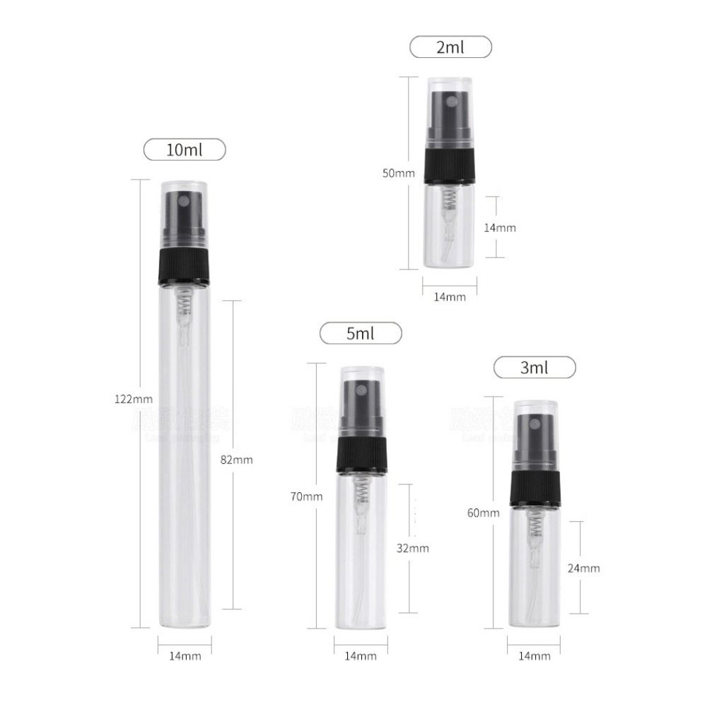2ml Refillable Perfume Bottled Separately Empty Bottle Glass Spray Bottle Perfume Sample Bottle