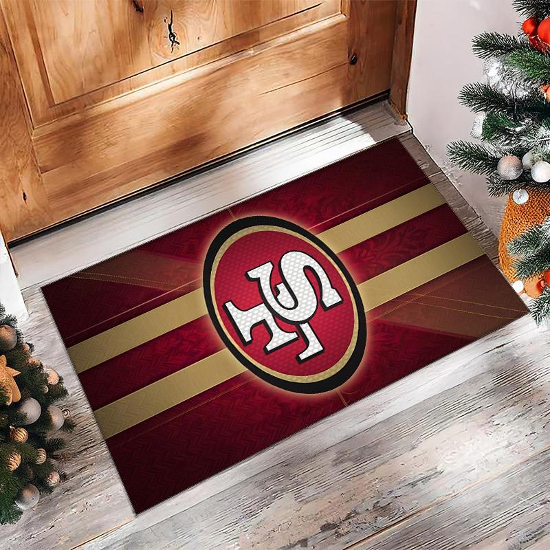 San Francisco 49ers Crystal Velvet Carpet Soft Anti?Slip Floor Mat Comfortable Home Living Room Bedroom Decor Rug