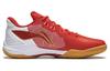 Li Ning Текстиль, Синтетическая кожа Амортизация Нескользящая подошва Низкие Бадминтонные кроссовки Унисекс Красный AYZU011-1