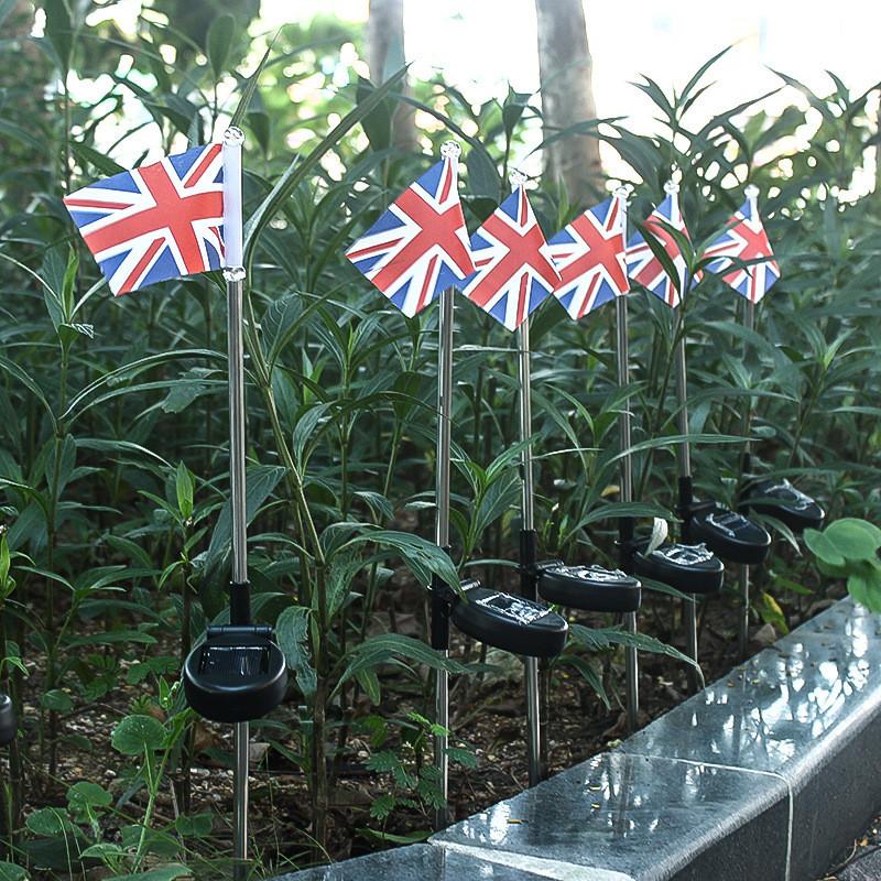 Потрясающие светодиодные солнечные садовые флаг-светильники для патриотического декора с водонепроницаемостью IP65