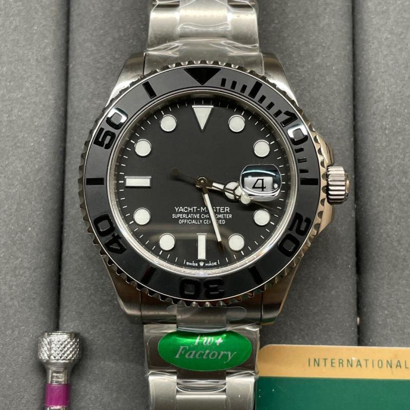 Мужские автоматические механические часы Rolex Grey Yacht - Большой циферблат, Водонепроницаемые, Популярная модель