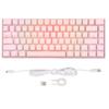 Mechanical Keyboard 82 Key 3 Connection Modes RGB Backlight Ergonomic Pink Gaming Keyboard for