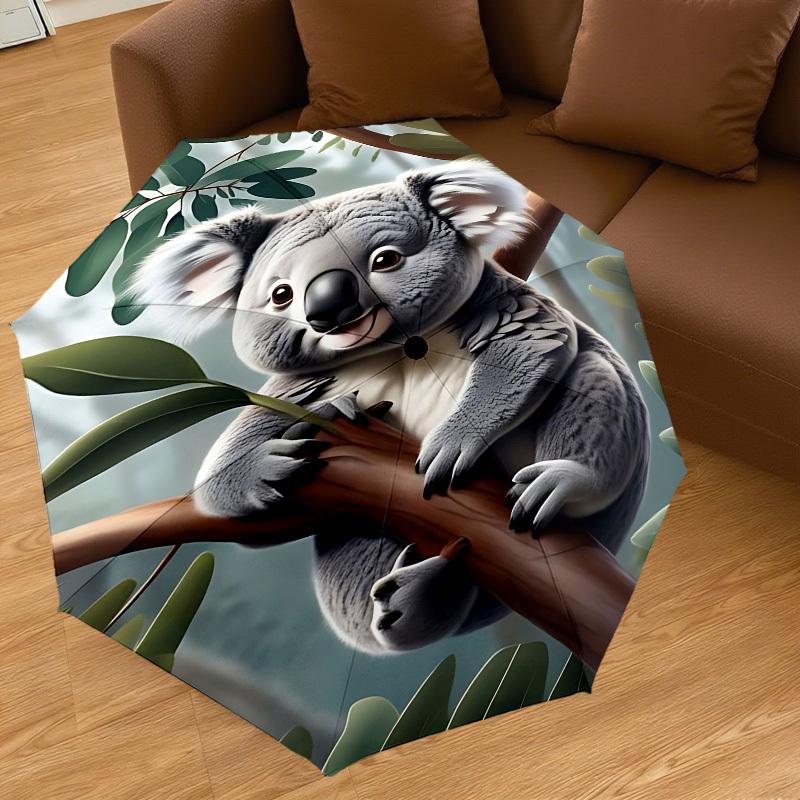 1PC Koala Umbrella-8-Rib Reinforced, Automatic Open, Lightweight & Durable, Fashion Accessory for Outdoor, J0331