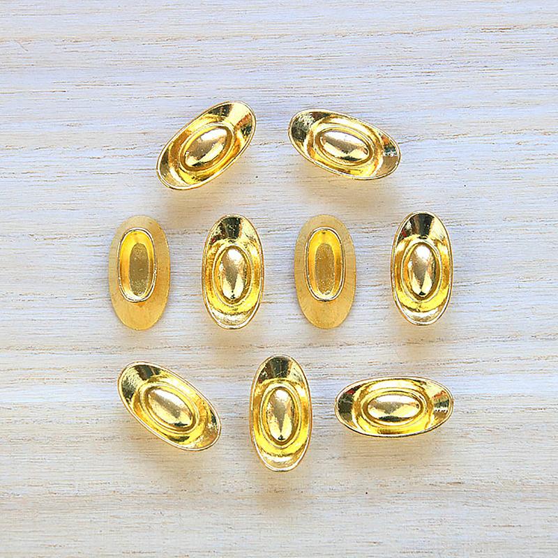 5Pcs Ingot Gold Chinese Yuan Bao Wealth Golden Statue Ingots Decor Ornament Decorative Year Bar Lucky Money Prosperity Figur