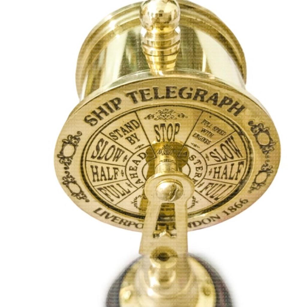 7" Antique Brass Ship's Engine Order Telegraph Nautical Collectible Decorative Gift Item for Men and Women