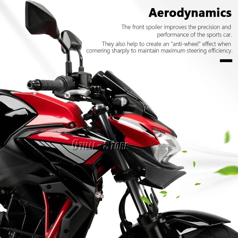Для KAWASAKI Z650 z650 Z 650 2021 2022 2023 2024 Мотоцикл Спорт Даунфорс Нейкед Передние Спойлеры Аэродинамический Дефлектор Крыла Комплект