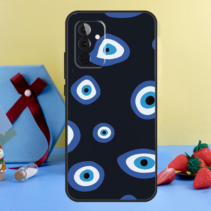Чехол с мультяшным рисунком и большими глазами для Samsung Galaxy A26 A16 A36 A56 A15 A35 A55 A14 A34 A54 A12 A32 A52 A13 A33 A53 A17