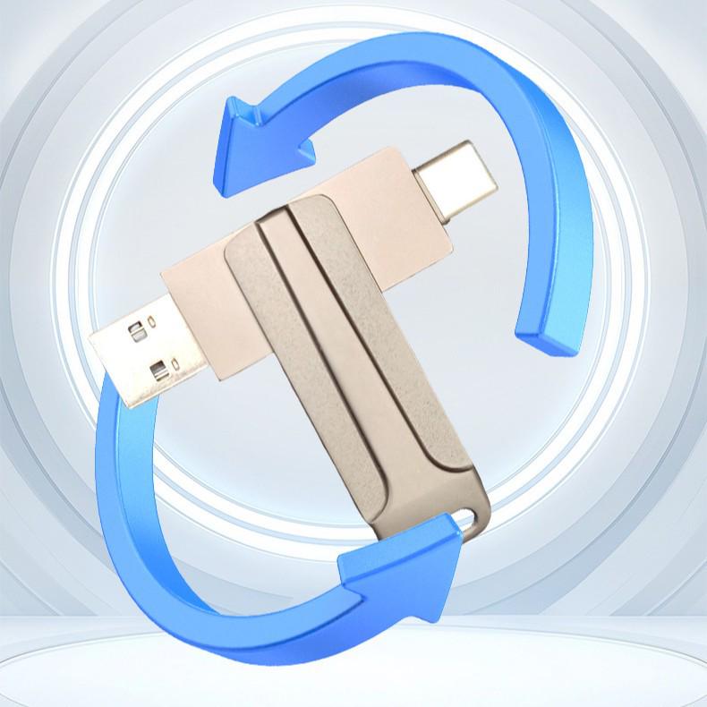 Двух-интерфейсный корпус флеш-накопителя USB-C и Android для мобильных устройств и компьютера