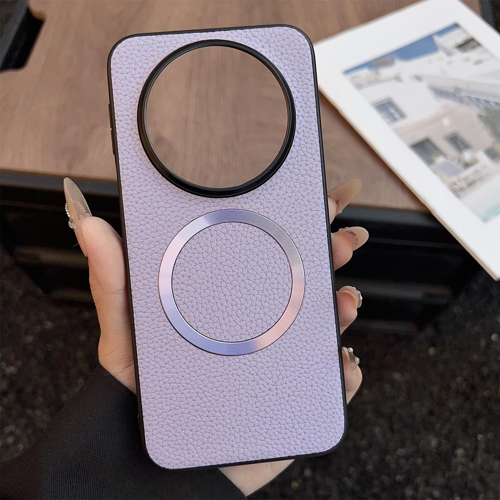 For Huawei Mate 80 Magnetic Case Litchi Texture PU Leather + TPU Phone Back Cover