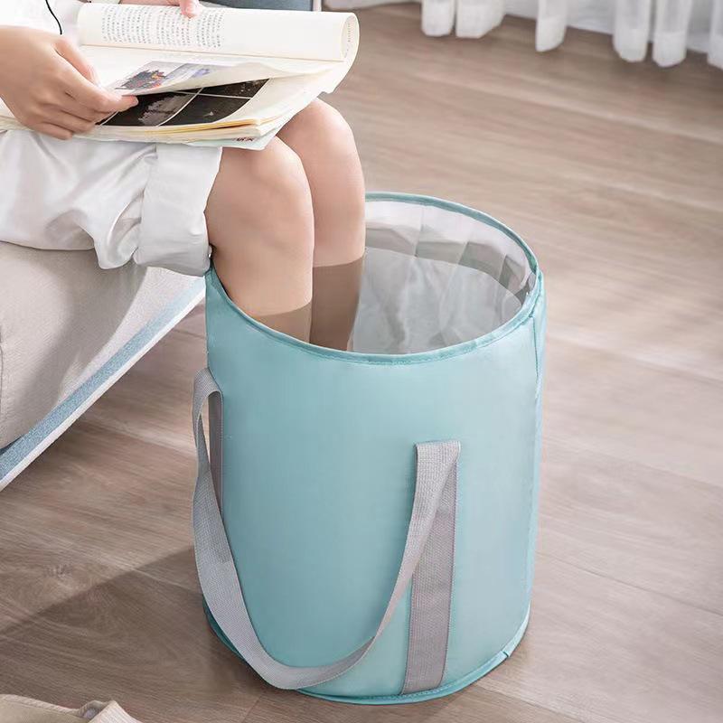 Portable Foldable Foot Bath Bucket - Insulated for Travel and Dorm Use