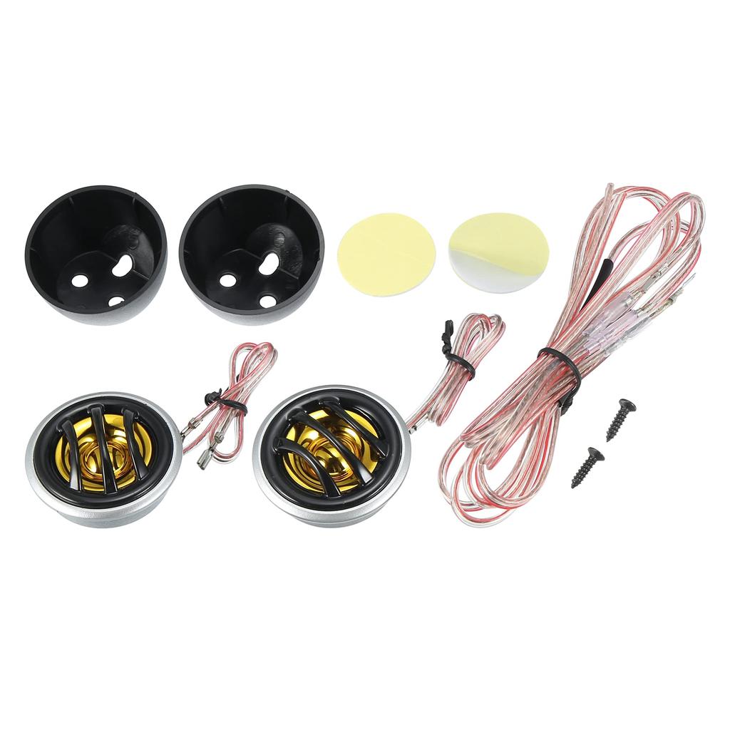 ACROPIX Автомобильный динамик Твитер Высокочастотный Стерео Твитер Аудиодинамик для Автомобиля Грузовика Пластик Золотистый Оттенок 2 шт.