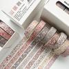 8 Rolls Retro Washi Tape Set Vintage Decorative Masking Tape for Scrapbooking Journaling Supplies DIY Crafts Gift Wrapping