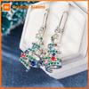 Xiaomi Huitan Ribbon Spiral Design Women Christmas Drop Earrings Tree Shaped Inlaid Colorful CZ Party Jewelry Festival Accessories Gift