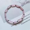 Браслет из натурального аметиста с квадратными бусинами-разделителями и розовой кристаллической энергией, модный свежий дизайн