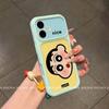 Подходит для чехла Apple 11 забавный мультяшный iphone11 креативный противоударный женский 11 полностью закрывающий восковой карандаш маленький новый большая голова