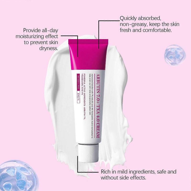 Крем с арбутином 7% + транексамовой кислотой 4%, Корректор темных пятен, Осветляющий увлажняющий крем для кожи, Антивозрастной увлажняющий крем от пигментации, веснушек, пятен