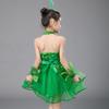 Green Sequin Children Ballet Dance Dress with Headwear Wristband Puffy Dress  Kids Girls