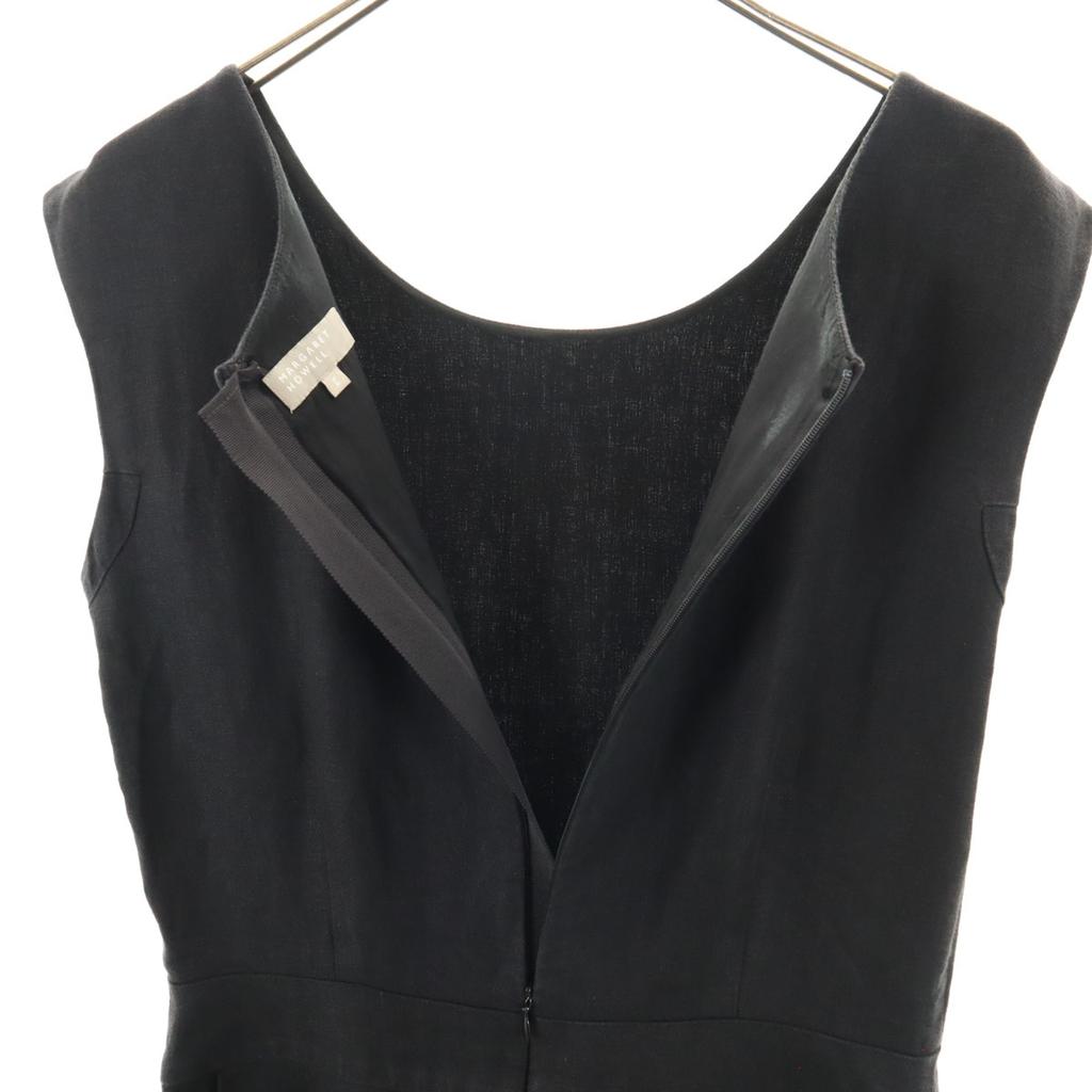 MARGARET HOWELL Сделано в Японии Лён Без рукавов Цельное чёрное Женское Б/У