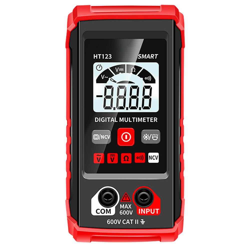 HT123 Умный цифровой мультиметр AC/DC Напряжение Сопротивление Прозвонка Тестер NCV Мультиметр с подсветкой