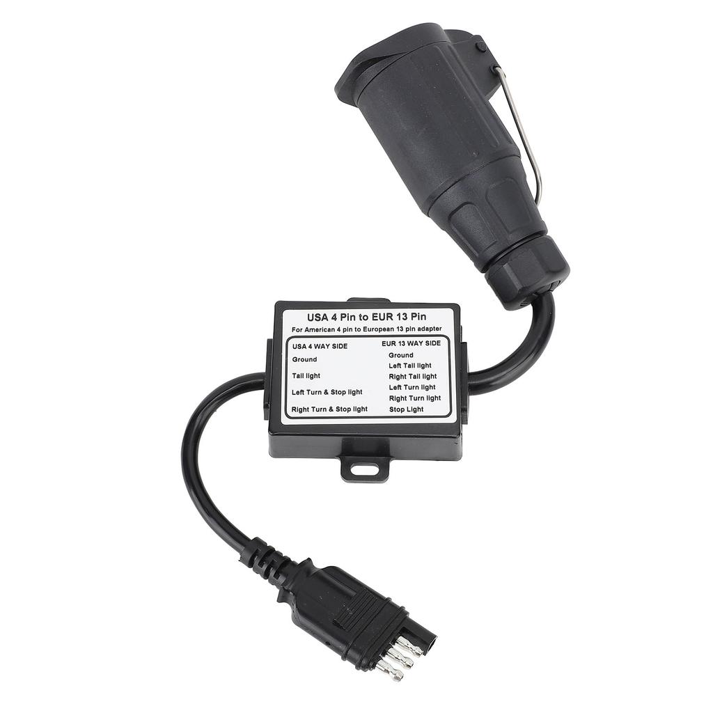 to  Trailer Converter Charging Function 4 Pin Socket to  13 Pin Plug for RV Caravan Boat