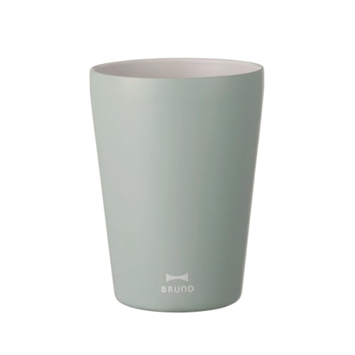BRUNO Stainless Steel Double-Wall Vacuum Insulated Green Ceramic-Coated Tumbler, Tall, 450cm, BHK273-GY, Perfect Mother's Day Gift