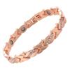 2026 Red Copper Diamond Leaf Bracelet Niche Light Luxury Length Adjustable Ancient Red Copper Brushed Magnet Bracelet