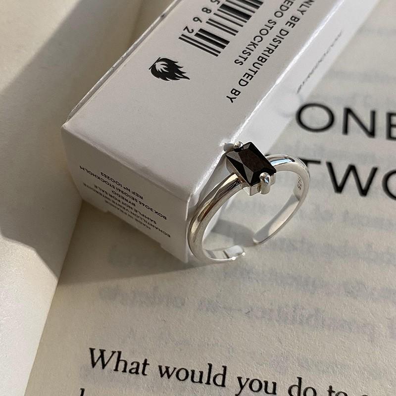 Серебряное кольцо 925 пробы, корейское, геометрический витой плетеный открытый дизайн, женская мода, индивидуальность, простой тренд, ретро, крутые украшения
