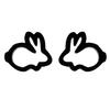 Sweet Hollow Rabbit Ear Studs Bunny Earrings Women Party Jewelry Easter