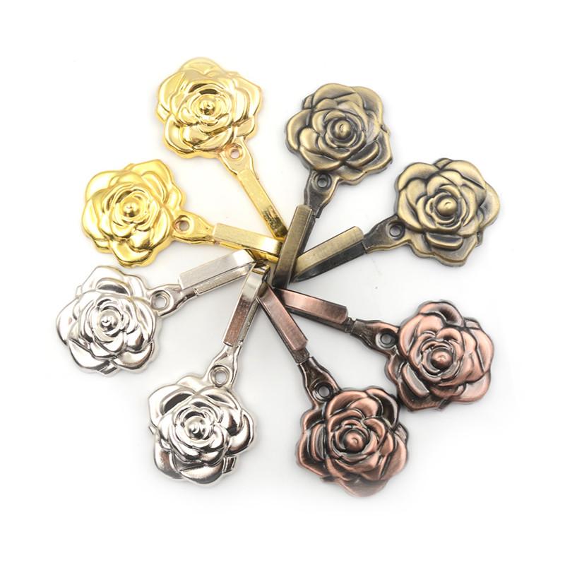 2 шт./набор Металлические крючки для штор с узором розы Домашний настенный дверной декоративный крючок Подхваты