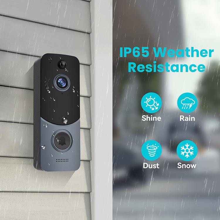 Video Doorbell Camera HD Night Vision WiFi Low Power Consumption Home Human Face Recognition Video Intercom Monitoring Video doorbell/grey