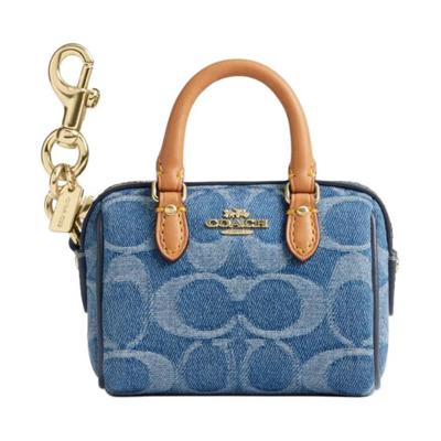 Кошелек мини Rowan 9 с логотипом из ткани и кожи Женский кошелек Индиго CDB20-IMTYV
