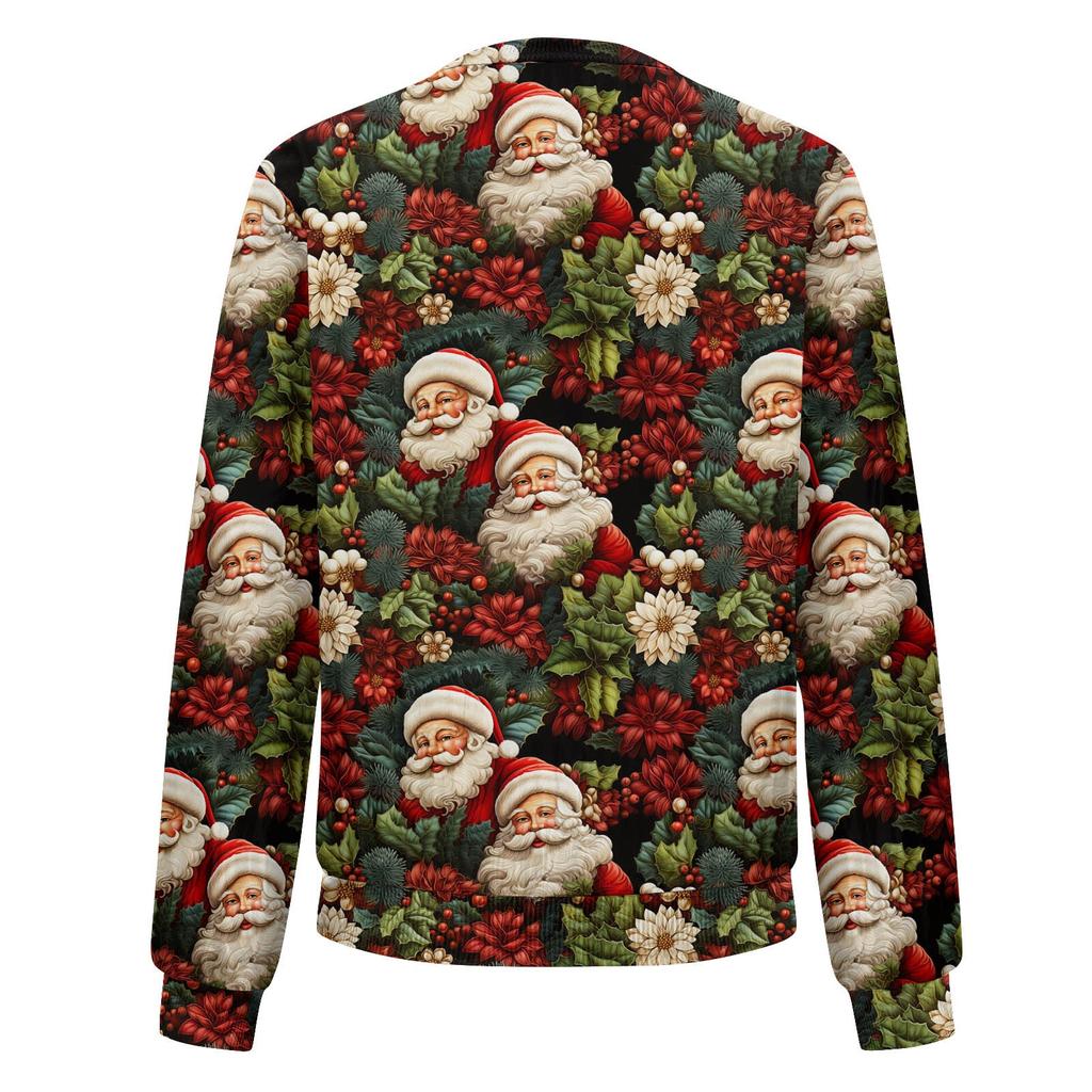 Women's Jacket Long Sleeve Lightweight Zipper Cropped Floral Printed Outerwear Casual Quilted Jacket With Pockets