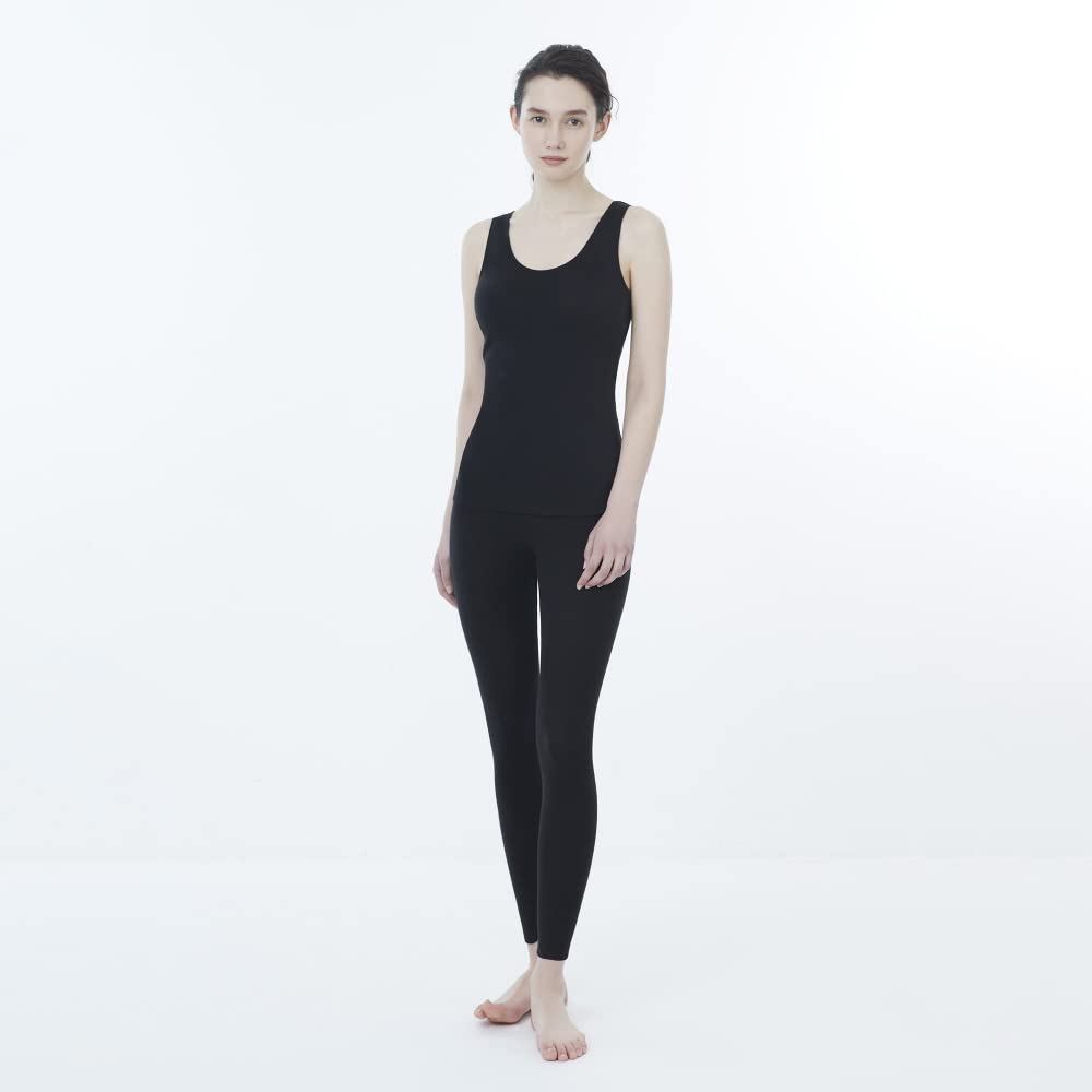 Внутренняя рубашка из материала Breath Thermo Underwear Rand Neck Bra Top with Cup My Breath Thermo Moisture Absorbing Heat Generation Underwear C2JA2803 Black