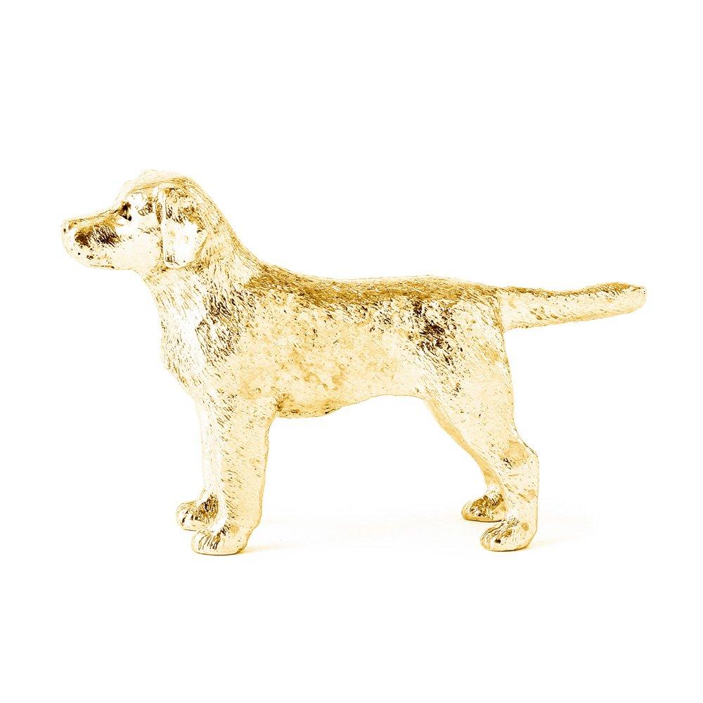 Коллекция художественных фигурок собак в виде лабрадора-ретривера с покрытием из 22-каратного золота, сделанных в Англии