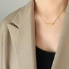 Модные персонализированные украшения, ожерелье с улыбкой в виде нишевого дизайна, позолоченная минималистская цепочка на ключицу из титановой стали