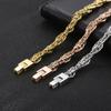Rock Hip -Hop Jewelry Neck Accessories Fashion Personality Vacuum Plating 18k Twist Twist Titanium Steel Men 'S Necklace
