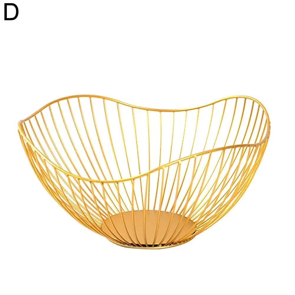 1 piece of steel fruit basket, creative drainage display of fruit container, storage of vegetable supplies in home kitchen