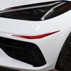 Red Carbon Front Bumper Lip Corner Cover Trim sticker For Corvette C8 -25