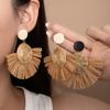 Серьги с бахромой Wind Design Sense для женщин, Весенне-летний отпуск, Высококачественные серьги из рафии, Трендовые