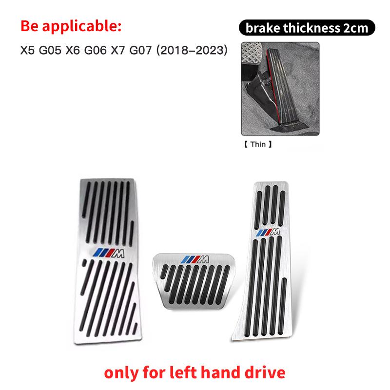 BMW M Power Pedal Cover Aluminum Alloy Non-Slip Accessories For BMW M E90 E60 F30 F10 E39 E36 F20 G30 G20 E87 E92 E91 /Sticker GG8