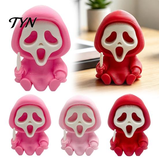 Compact Skull Model for Collection Halloween Ghost Statue, Cartoon Skeleton Sculpture, 3D Printed Textures Handmade Atmosphere Props Horror