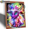 30x40cm 5d Diamond Painting Full Drill Boxed Chromatic Dragons Diamond Embroidery Animal Diamond Mosaic Needlework Art Home Decor