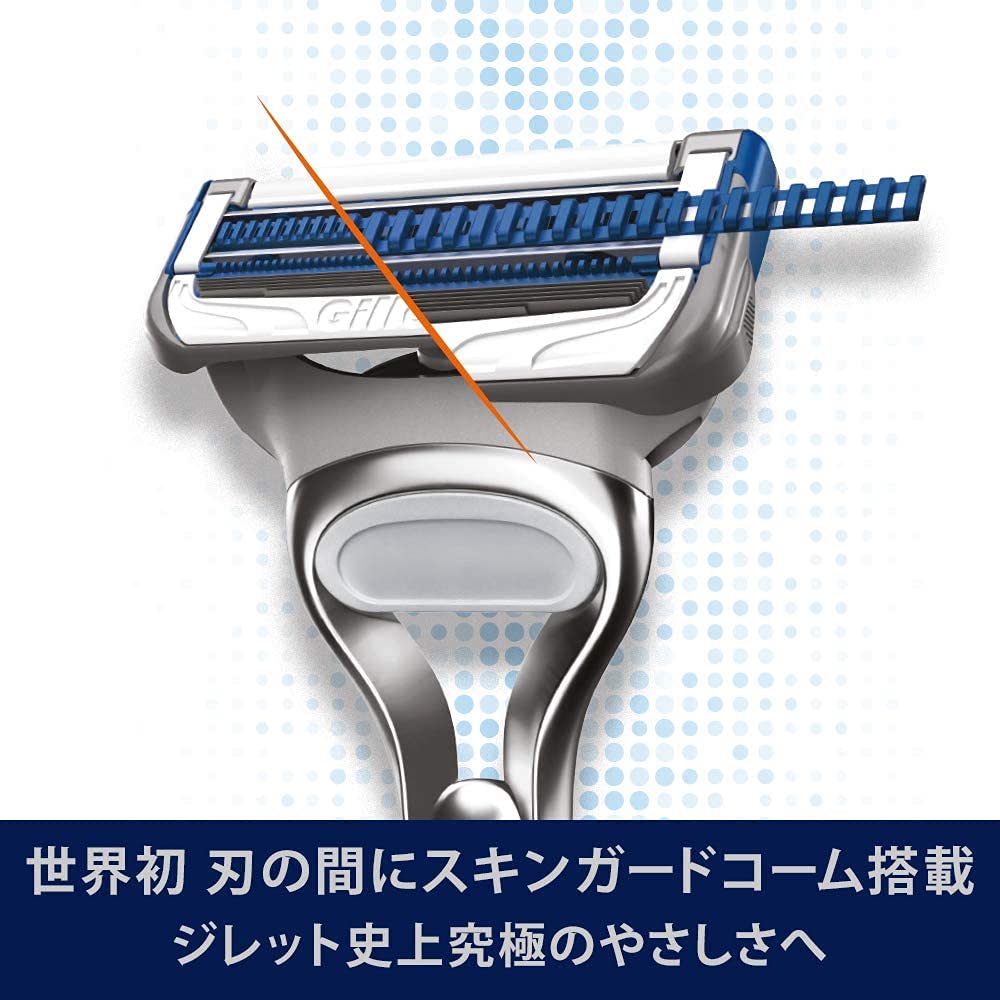 Gillette SkinGuard Manual Set 2 replacement Gillette and 1 Replacement Blade (with blades) - Includes SkinGuard, Stand,