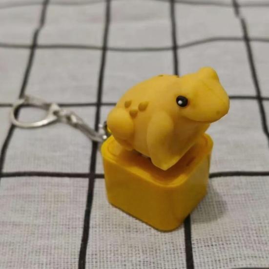 Игрушка-антистресс Лягушка Квакающая Непоседа Брелок Перезаряжаемый Лягушка Кликер с Реалистичными Звуками Портативная Игрушка для Снятия Стресса